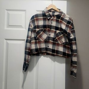 RSQ Crop flannel